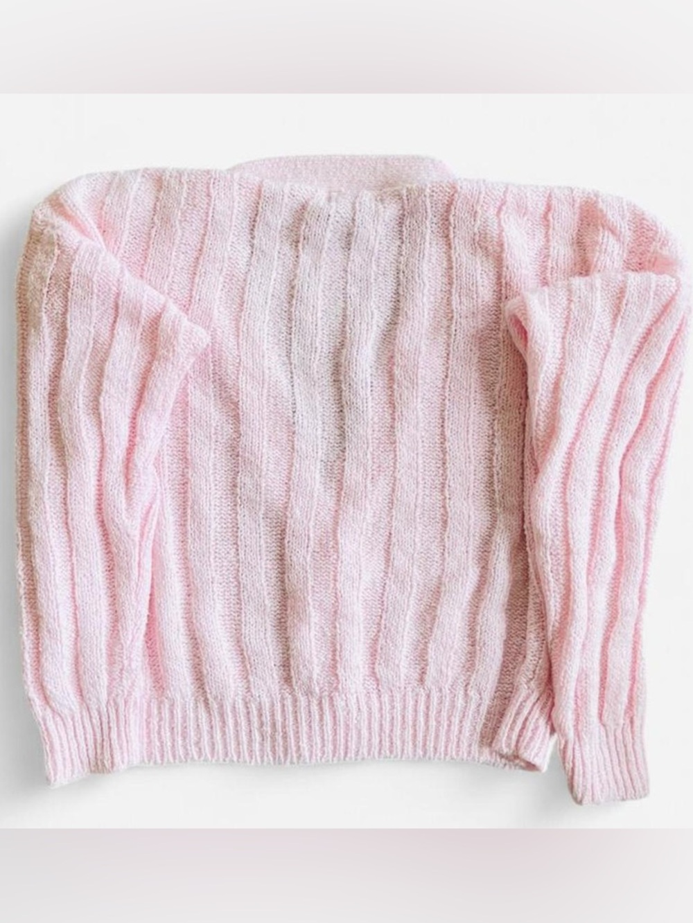 Vintage Pink Cardigan Cozy Knit Soft Girl Balletcore Sweater Cottagecore Granny - Picture 6 of 6